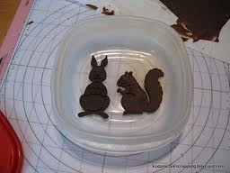 Cutting chocolate